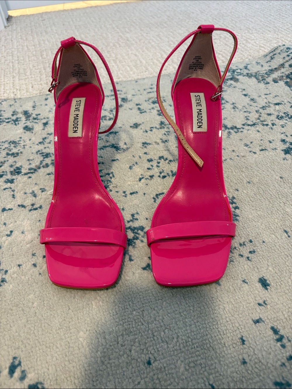Steve Madden Fuchsia Patent Ankle-Strap Heels